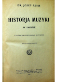 Historia muzyki w zarysie, 1921 r.