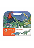 Układanka, gra magnetyczna, Dinozaury