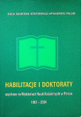 Habilitacje i doktoraty