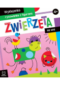 Zwierzęta na wsi Wyklejanka, rysowanka z figurami 4+