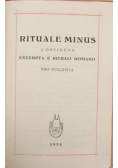Rituale minus continens excerpta e rituali Romano pro Polonia