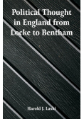 Political Thought in England from Locke to Bentham