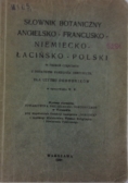Słownik botaniczny angielsko-francusko-niemiecko-łacińsko-polski
