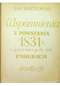 Wspomnienia z powstanie 1831 r. i pierwszych lat emigracji