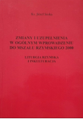 Zmiany i uzupełnienia w ogólnym wprowadzeniu do Mszału Rzymskiego 2000