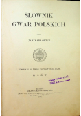 Słownik gwar polskich Tom V 1907 r.