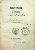 Żywot i pisma Ś Katarzyny Genueńskiej 1851 r.