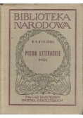 Pisma literackie, wybór