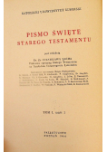 Pismo Święte Starego Testamentu  Tom  I Część 2