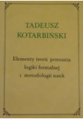 Elementy teorii poznania logiki formalnej metodologii nauk