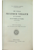 De Fuga Peccatorum Venialium 1897 r