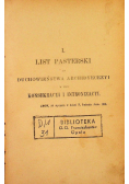 Listy Pasterskie i Mowy okolicznościowe 1908 r.