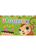 Zaproszenia urodzinowe Małpka 5 sztuk