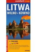 Litwa Wilno Kowno mapa samochodowa 1:700 000