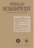Przegląd Humanistyczny Nr  4 / 19