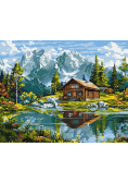Malowanie po numerach - Przytulny domek 40x50cm