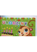 Zaproszenia urodzinowe Małpka 5 sztuk
