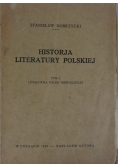 Historja literatury polskiej, tom I, 1927r.
