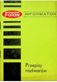 Przepisy roztworów