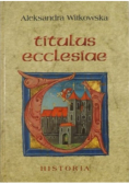 Titulus ecclesiae Historia