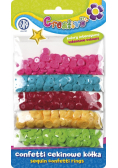 Confetti cekinowe kółka 1000 sztuk 5 kolorów