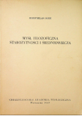 Myśl Filozoficzna Starożytności i Średniowiecza