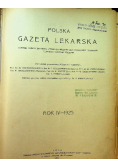 Polska gazeta lekarska Rok IV nr 1 do 52 1925 r.