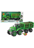 Traktor z przyczepą do skręcania ze śrubokrętem