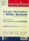 Nowa Europa Wschodnia Nr 3  -  4 / 11  Europa Wschodnia a Bliski Wschód