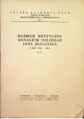Rozbiór krytyczny annalium Poloniae Jana Długosza Tom I