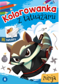 Kolorowanka z tatuażami Ninja