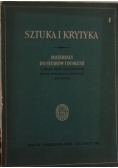 Sztuka i Krytyka : materiały do studiów i dyskusji z zakresu teorii i historii sztuki, krytyki artystycznej oraz badań nad sztuką