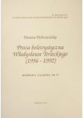 Proza beletrystyczna Władysława Terleckiego 1956  1992