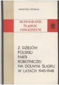 Z dziejów Polskiej partii robotniczej na Dolnym Śląsku w latach 1945 - 1948