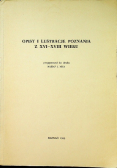 Lustracje i opisy miasta poznania z XVI do XVII wieku