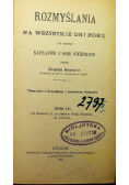 Rozmyślania na wszystkie dni roku Tom IV 1895 r.
