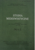 Studia mediewistyczne 24, z.2