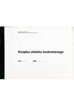 Książka obiektu budowlanego