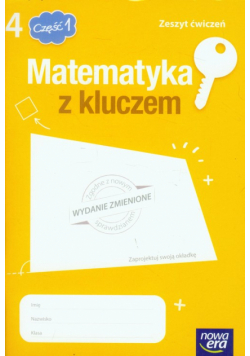 Matematyka z kluczem 4 Zeszyt ćwiczeń Część 1