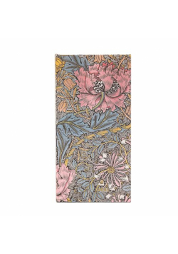 Kalendarz Paperblanks 2025 Morris Pink Honeysuckle Slim tygodniowy HOR