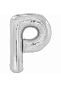 Balon foliowy litera P srebrna 60,5x86cm