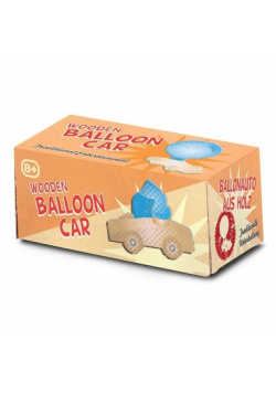 Drewniany samochodzik na balon