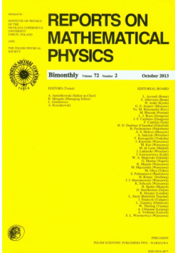 Reports on Mathematical Physics 72/2 Pergamon