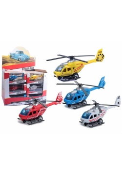 Helikoptery ratunkowe metal 4 kolory mix