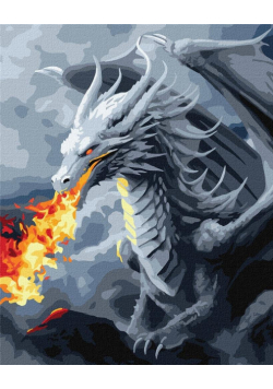 Malowanie po numerach - Ognisty smok 40x50cm