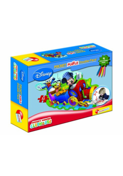 Puzzle dwustronne kieszonkowe Mickey Mouse