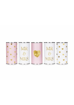 Puszki weselne Mr&Mrs 14x7cm 5szt