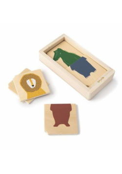 Puzzle zwierzęta drewniane