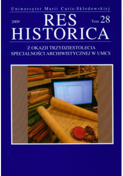 Res Historica t. 28 2009