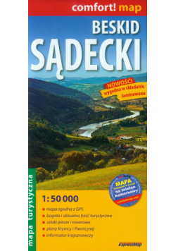 Beskid Sądecki laminowana mapa turystyczna 1:50 000